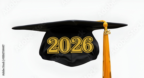 Wallpaper Mural Graduation cap with 2026 gold tassel for class of 2026 Torontodigital.ca
