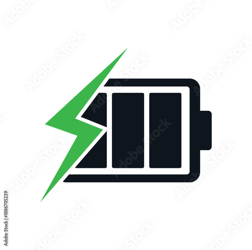Power Battery Logo Design Template. 