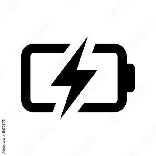 Battery Charging and Power Icon for Energy, Status, and User Interface Design