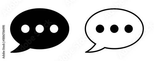 Chat Bubble Icons Set for Communication, Messaging and Dialogue