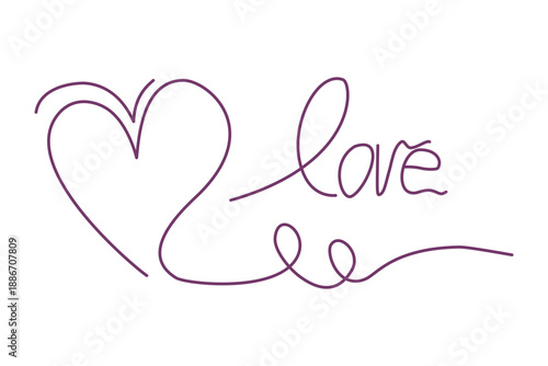 Elegant Love Line Art Typography