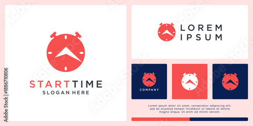 Start time logo design abstract.