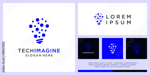 Tech imagine logo design template.