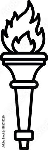 Torch of freedom icon