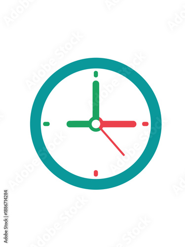 Vibrant and minimalist clock icon symbolizing effective time management, punctual scheduling, important deadlines, and the dynamic flow of daily productivity
