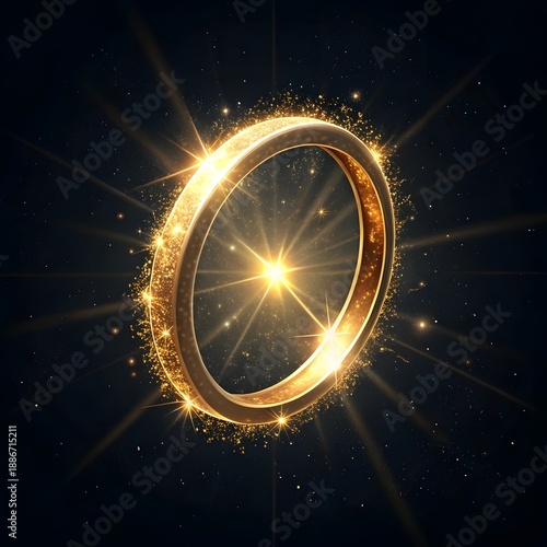 Abstract golden background with stars