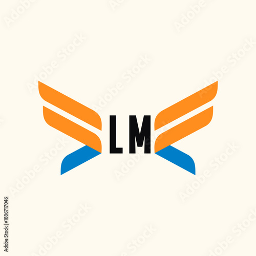 LM Initials Logo Business Template Vector icon