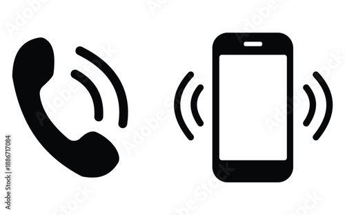 Phone Call Signal Icon Vector