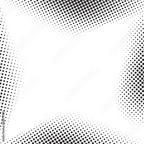 Halftone Dots Monochrome Vector Texture Background for Prepress, DTP, Comics, Poster and Pop Art Design Template