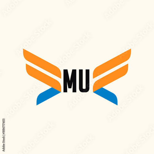 MU Initials Logo Business Template Vector icon