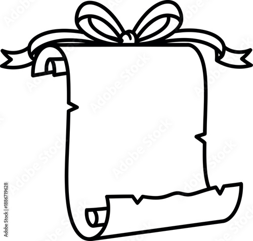 National freedom day historical scroll icon