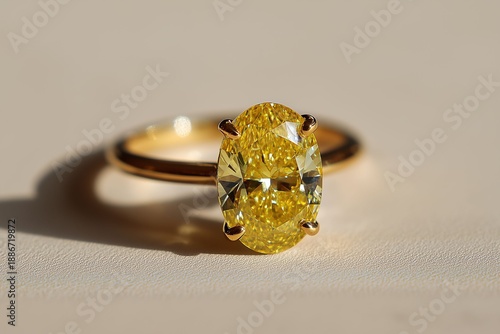 Wallpaper Mural Exquisite yellow diamond engagement ring jewelers showcase jewelry photography elegant display close-up luxury glamour Torontodigital.ca