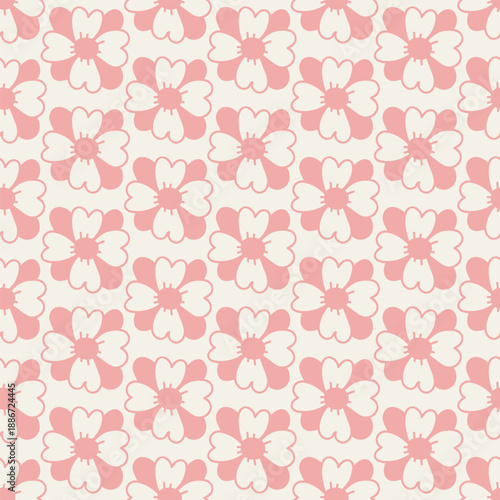 Seamless decorative elegant pattern with flowers. Print for textile, wallpaper, covers, surface. Retro stylization. For fashion fabric.