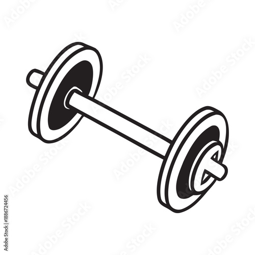 dumbbell isolated on white background