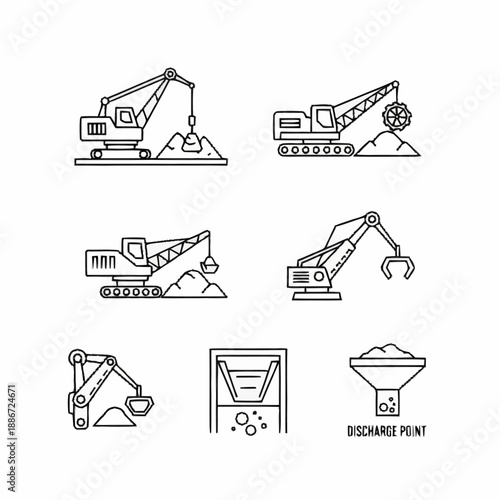 Heavy Machinery Equipment for Construction and Mining.
