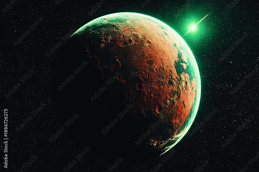 Naklejka premium Abstract smooth Martian background with gentle gradients elegant and minimal mood modern flat tone top down angle, Realistic Photo