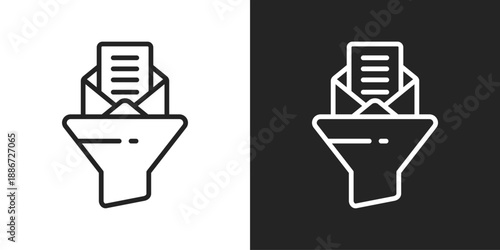 Filters Icon In Black And White Line Style