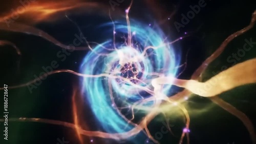 Abstract colorful energy flow visuals with dynamic light effects