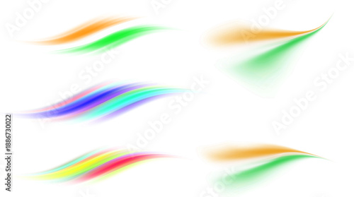 Dynamic Tricolor Motion An elegant, blurred representation of the Indian national flag colors in a graceful wave.