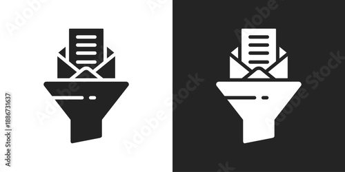 Filters Icon In Black And White Glyph Style
