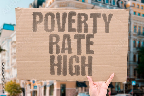 Cuadro en lienzo "Poverty Rate High" Economic hardship affects many residents