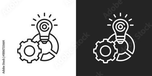 Vision Icon In Black And White Line Style