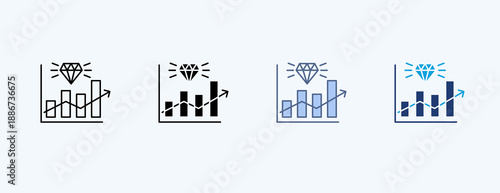Business Value Multiple Icon Illustration Vector