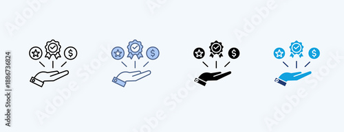 Benefits Multiple Icon Illustration Vector