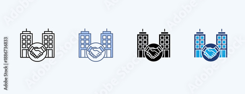 Acquisition Multiple Icon Illustration Vector