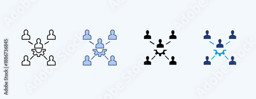 Relationship Multiple Icon Illustration Vector