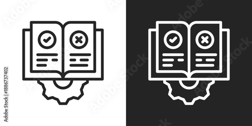 Guide Icon In Black And White Line Style