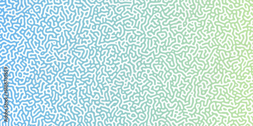 Abstract Reaction-diffusion or Turing pattern natural texture, in a coral blue gradient colour scheme. Linear design with biological shapes.Organic lines in memphis. abstract turing organic wallpaper.