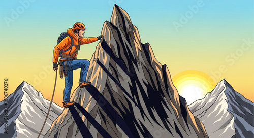 sunset in the mountains