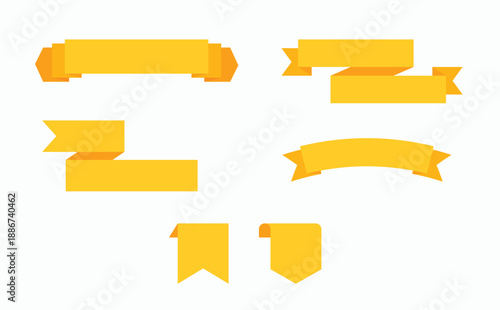 FLAT YELLOW RIBBON BANNER