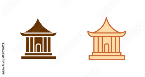 Temple Visit Icon Design