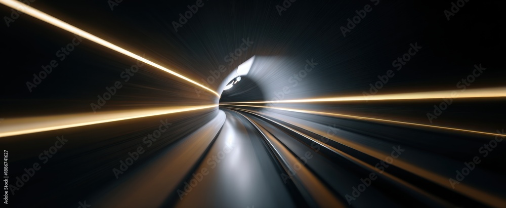 Fototapeta premium hyperloop pod racing through a vacuum tunnel for futuristic transportation solutions