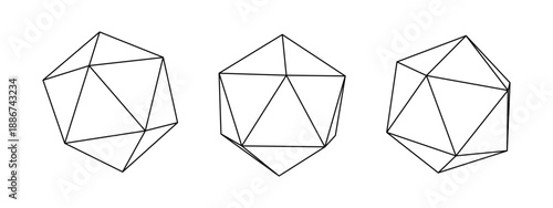 Monochrome Wireframe Grid Shape. Abstract 3D Hexagon Geometric Spiral Shape