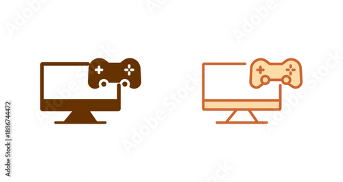 Gaming Monitor Icon Design