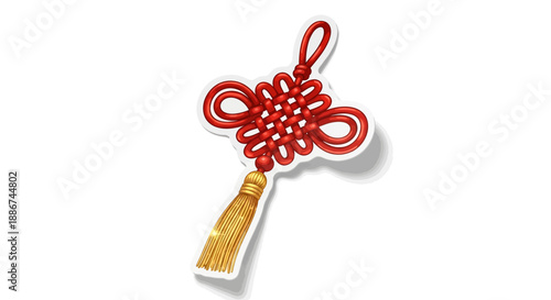 Chinese Knot Ornament with Tassel Decoration.