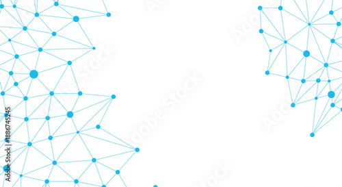 A detailed network structure composed of turquoise lines and dots