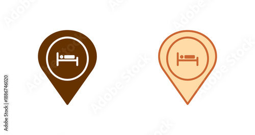 Hotel Map Icon Design