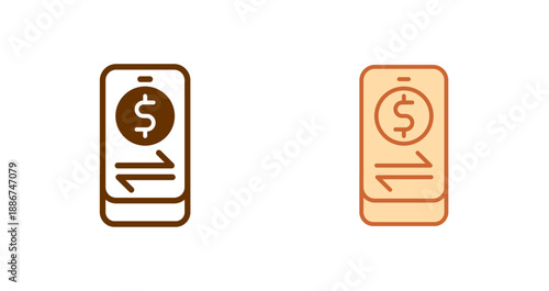 Online Transactions Icon Design