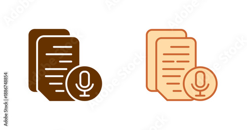 Podcast Script Icon Design