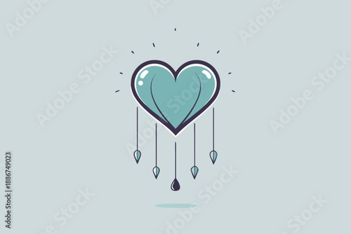 minimal gravity heart accent