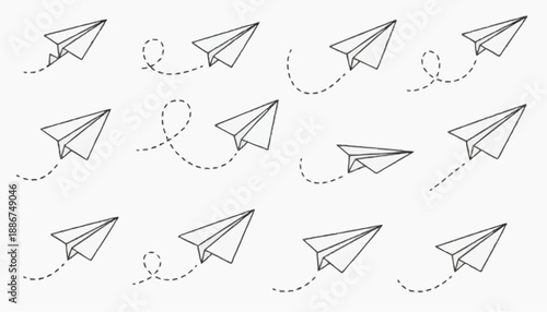 seamless pattern with airplanes vector