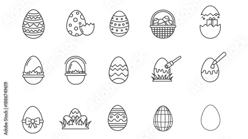 Hand-Drawn Easter Egg Vector Illustrations