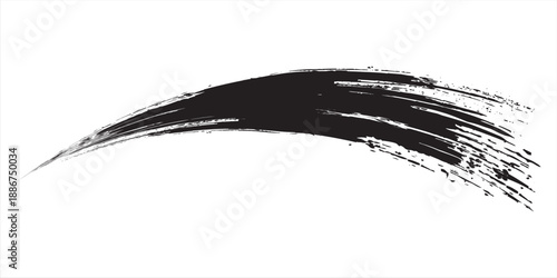 vector black line, grunge brush strokes ink paint isolated on white background. eps 10