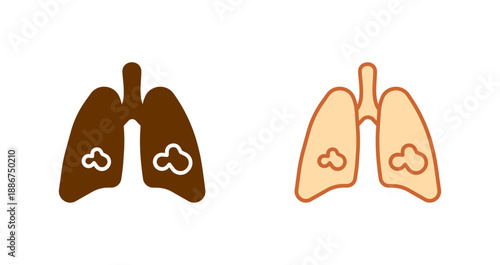 Lung Cancer Icon Design