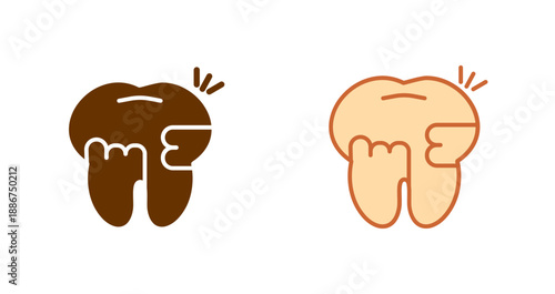 Toothache And Plaque Icon Design