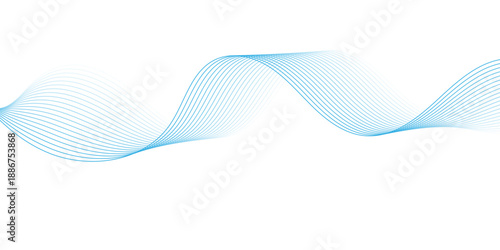Modern Blue Abstract Wave Design With Smooth Lines And Dynamic Motion